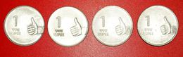 + 4 COINS SET OF SHIKHARA MUDRA: INDIA ★ 1 RUPEE 2007-2010! LOW START ★ NO RESERVE! - Vrac - Monnaies