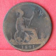 GREAT BRITAIN 1 PENNY 1891 -    KM# 755 - (Nº30306) - D. 1 Penny