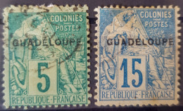 GUADELOUPE - MLH/canceled - YT 17, 19 - 5c 15c - Oblitérés