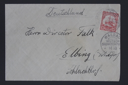 Deutschland  DSWA Brief 10-10-1912 Waldau -> Elbing - Sud-Ouest Africain Allemand