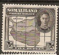 Somaliland Protectorate  1938  SG 104  5Rs   Mounted Mint - Somaliland (Protectorate ...-1959)
