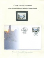 Neige / Snow; Flocons De Neige / Snow Flakes. Timbre émis / Stamp Issued 24 Jan. 2007. FRAIS De POSTE (6968) - Covers & Documents