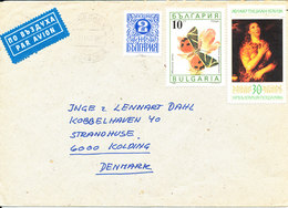 Bulgaria Cover Sent Air Mail To Denmark 7-11-1990 - Lettres & Documents