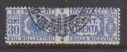 Italy PP 27 1927-32 King Victor Emanuel ,parcel Post, 30c Ultra,Used - Pacchi Postali