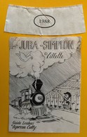 11446  -  Jura-Simplon Villette 1988 Guido Lombardi Cully Suisse - Trains