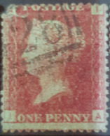 GREAT BRITAIN - Canceled Penny Red - Plate 121 - Sc# 33, SG# 43 - Queen Victoria 1p - Used Stamps