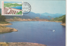 81465- FIRIZA LAKE, DAM, WATER POWER PLANT, ENERGY, MAXIMUM CARD, 1978, ROMANIA - Water