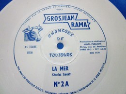 LA MER CHARLES TRENE Fromage De Gruyère La Vache Grosjean Rama Disque Vinyle Souple 45 Tours Publicitaire Flexi-☛MUSIQUE - Ediciones De Colección