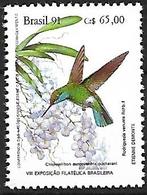 Brazil - MNH - 1991 -   Glittering-bellied Emerald    Chlorostilbon Lucidus - Colibris