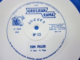 TOM PILLIBI -☛Fromage De Gruyère La Vache Grosjean Disque Vinyle Souple 45 Tours Publicitaire Flexi-MUSIQUE COLLECTOR - Collectors