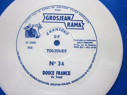 DOUCE FRANCE ☛Fromage De Gruyère La Vache Grosjean Disque Vinyle Souple 45T Publicitaire Flexi-MUSIQUE COLLECTOR - Collectors
