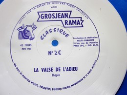 LA VALSE DE L'ADIEU ☛Fromage De Gruyère La Vache Grosjean Disque Vinyle Souple 45T Publicitaire Flexi-MUSIQUE COLLECTOR - Collectors
