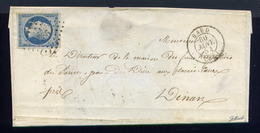 Rare Lettre De Baud Pour Dinan Avec Un N° 10 - Indice 18 - 1852 Louis-Napoleon