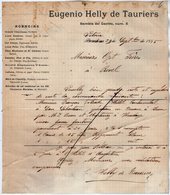 VP15.551 - Lettre Commerciale - Agencias Eugenio HELLY De TAURIERS à VITORIA ( Espagne ) Pour REVEL ( France ) - España