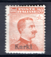 1917/21  - ISOLE ITALIANE DELL'EGEO: KARKI -  Italia - Catg. Unif.  10 - Firmato. Biondi - LH - (W2019.37..) - Egée (Scarpanto)