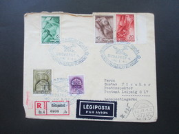 Ungarn 1940 Zensurbeleg OKW Postamt Leipzig Bahnpostlagernd Horthy Fliegerfonds FDC SST Flugzeug - Brieven En Documenten