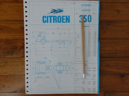 CAMION CITROEN 35 FICHE TECHNIQUE 4 PAGES - Camions