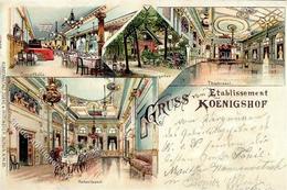 Berlin (1000) Gasthaus Königshof  Lithographie 1898 I-II (Ecken Abgestoßen) - Sonstige & Ohne Zuordnung