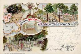 Tegelort (1000) Gasthaus Haideschlösschen  Lithographie 1899 II (Stauchung) - Sonstige & Ohne Zuordnung