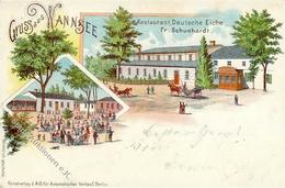 Wannsee (1000) Gasthaus Deutsche Eiche Fr. Schuchardt  1898 I-II - Sonstige & Ohne Zuordnung