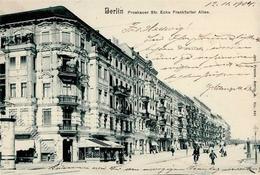 Friedrichshain (O1020) Proskauer Straße Frankfurter Allee Litfaßsäule Handlung S. Korglowski  1904 I-II (Ecken Abgestoße - Sonstige & Ohne Zuordnung