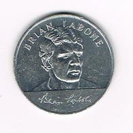 //  TOKEN  BRIAN LABONE   ENGLAND WORLD CUP  SQUAD  MEXICO  1970 ESSO - Souvenirmunten (elongated Coins)