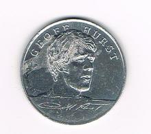 //  TOKEN  GEOFF HURST  ENGLAND WORLD CUP  SQUAD  MEXICO  1970 ESSO - Pièces écrasées (Elongated Coins)