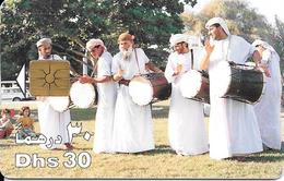 CARTE-PUCE-EMIRATS-GEM-30Dhs-1998-JOUEURS De TAMBOURINS-TBE-RARE - Emirati Arabi Uniti