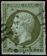 EMPIRE NON DENTELE - 11    1c. Olive, Oblitéré GC, TB - 1853-1860 Napoléon III