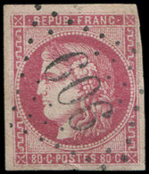 EMISSION DE BORDEAUX - 49   80c. Rose, Oblitéré GC, TB - 1870 Emisión De Bordeaux