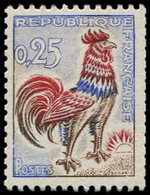 ** VARIETES - 1331c  Coq De Decaris, 0,25, Outremer, Carmin Et Brun, N° Vert, TB - Used Stamps