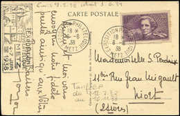 Let LETTRES DU XXe SIECLE - N°382 6/6/38 Metz, CP + 5 Mots, TB - Covers & Documents