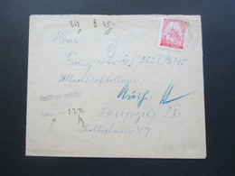 Böhmen Und Mähren 1942 An Die Schlachthofkollonie In Leipzig Stempel Empfänger Gestattet Eröffnung Leipzig Mit Vermerk - Covers & Documents