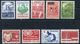 Denmark. 9 Different Charity Stamps** - Sammlungen