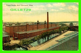 LAWRENCE, MA - UPPER PACIFIC MILL - TRAVEL IN 1919 - PUB. BY EVE SMITH - - Lawrence