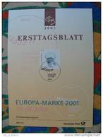 Notice Philatélique Eau Water Europa 2001 - Water