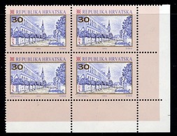 CROATIA 1992 Towns Definitive 30 D Block Of 4  MNH / **.  Michel 198 - Kroatien