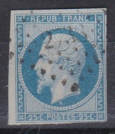 FRANCE 1852: 20c. Bleu Prince-Président Louis-Napoléon, 4 Belles Marges, Oblitéré PC 2733  (Rosnay-L'Hôpital, Indice 17) - 1852 Louis-Napoleon