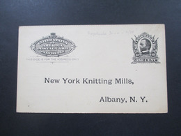 USA Um 1900 GA Fragekarte ? New York Knitting Mills Pow Dora Puffs Gedruckte Firmen Fragekarte - Lettres & Documents