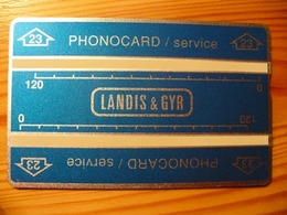 Phonecard / Phonocard Landis & Gyr 23 Code: 101A43698 - Sonstige – Europa