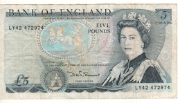 ENGLAND.   5 Pounds   P378  (sign.  Somerset ) - 5 Pounds