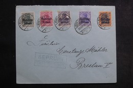 ROUMANIE - Enveloppe De Bucarest Pour Breslau En 1918, Affranchissement D'occupation Allemande Plaisant - L 41969 - Lettres 1ère Guerre Mondiale