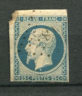 14456 FRANCE N°10 ° 25c. Bleu  Présidence   1852  B/TB - 1852 Louis-Napoleon