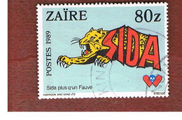 ZAIRE  -  SG 1363 -  1990   ANTI-AIDS CAMPAIGN   - USED ° - Oblitérés