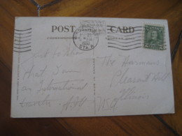 WINDSORD 1930 To Illinois USA Stamp On Cancel Kennedy Collegiate Post Card CANADA - Covers & Documents