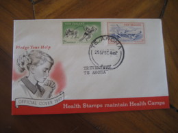 TE AROHA 1957 Health Stamps Official Souvenir Cancel Cover NEW ZEALAND - Covers & Documents