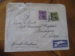 PORT SAID Egypt 1949 To Cardigan S. Wales Chester Great Britain 2 Stamp On Cancel Air Mail Cover Egypte - Covers & Documents