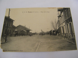 C.P.A.- Samer (62) - Place De La Gare - 1910 - TTB (CO 22) - Samer