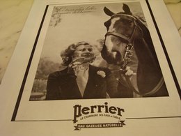 ANCIENNE PUBLICITE LES 3 PLUS BELLE CONQUETES  PERRIER 1935 - Perrier