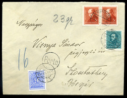 ZALAEGERSZEG 1937. Arcképek 10+2*5f -rel Bérmentesített 2. Súlyf. Levél 16f Portózással - Lettres & Documents